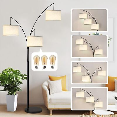 #ad #ad Dimmable Arc Floor Lamps for Living Room Modern 3 Lights Floor Lamp $59.30