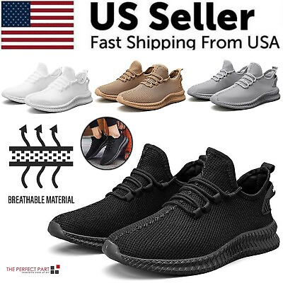 #ad Running Shoes Sneakers Casual Men#x27;s Outdoor Athletic Jogging Sports Tennis Gym $16.99