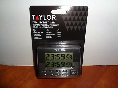 #ad Timer Dual Event Clock Date LCD Digital Display Taylor Precision Magnetic Back $27.95
