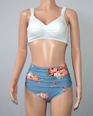 #ad CUPSHE Women#x27;s High Waist Bikini Swimsuit Knot Two Piece Size Medium $17.99