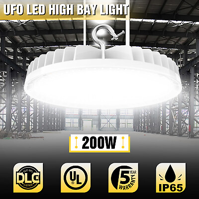 #ad 200W Led UFO High Bay Light Industrial Commercial Warehouse Light Fixture 5000K $59.34