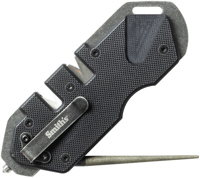 #ad Smith#x27;s Sharpeners PP1 Black G10 Ceramic Carbide Tactical Knife Sharpener 50979 $26.58