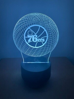 #ad Philadelphia 76ers LED 3D Light Lamp Home Decor Gift for all Collection fan $19.99