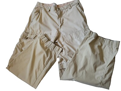 #ad Gap Convertible Outdoor Cargo Nylon Blend Gorpcore Pants Size 34 in Tan $31.99