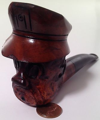 #ad Captain Head Tobacco Smoking Pipe Vintage 1940s ONE OF A KIND NICE $74.99