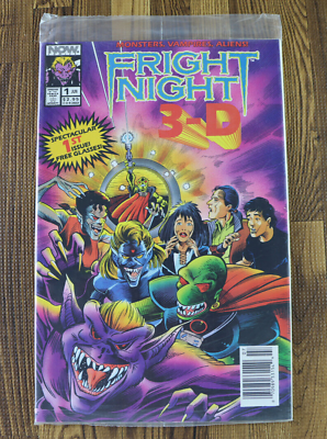 #ad 1992 Now Comics Fright Night 3 D #1 NEWSSTAND Factory Sealed $12.75