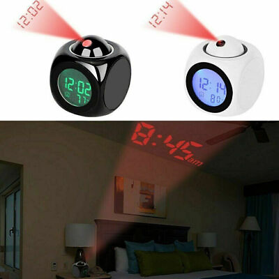 #ad LED Alarm Clock Digital Projection LCD Display Voice Talking Projector Snooze $13.16