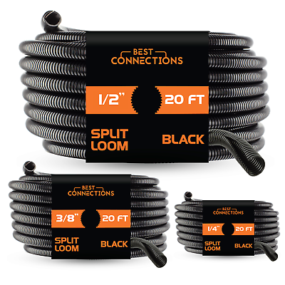 #ad #ad BEST CONNECTIONS Split Wire Loom Various Lengths amp; Sizes Convoluted Tubing $14.30