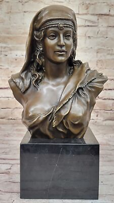 #ad Museums Quality Art Deco Statue Handcrafted Woman Bronze Collectible Artwork $234.50