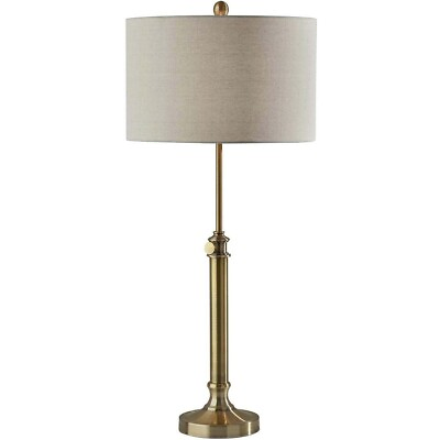 #ad Simplee Adesso SL1165 21 Barton 34.5 in. Table Lamp Antique Brass NEW $52.99