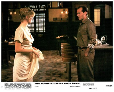 #ad The Postman Always Rings Twice Original Lobby Card Jack Nicholson Jessica Lange $24.99