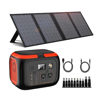 #ad 296Wh 600W Portable Power Station with 60W Solar Panel Solar Generator Outdo... $318.60