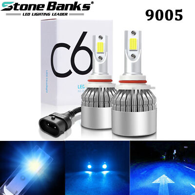 #ad 8000K Blue 9005 LED Headlight Bulb High Beam Front Light Lamp 100W 20000LM DRL $9.99