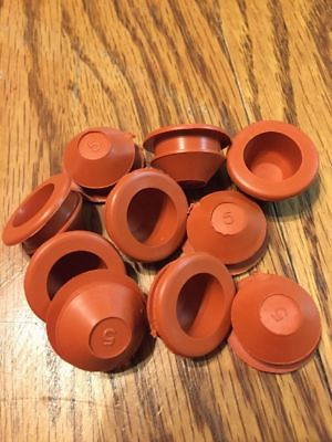 #ad NEW Fiesta Replacement 3 4quot; #5 Salt Pepper Shaker Stoppers plugs Set 2 red $3.99