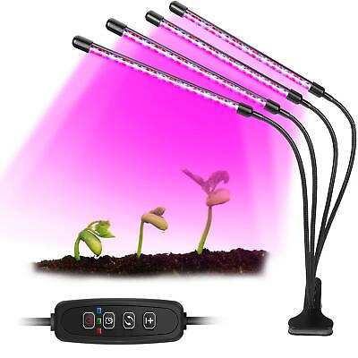 #ad 4 Heads LED Grow Light Plant Growing Lamp Light for Indoor Plants Full Spectrum $19.90