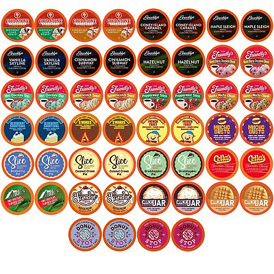 #ad Two Rivers Coffee Variety Flavored Coffee Pods K Cups Sampler Assorted52 Count $25.00
