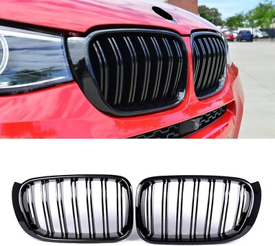 #ad Glossy Black Front Kidney Grille Grill For BMW X3 X4 F25 F26 2014 2015 2016 2017 $30.95