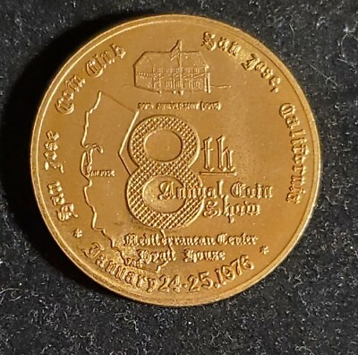 #ad San Jose CA Coin Club 1976 medal San Jose Civic Library bronze. Our t2011 $10.00