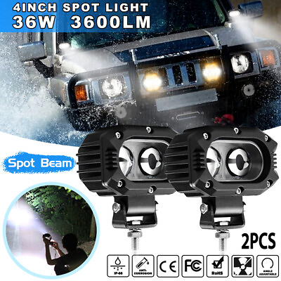 #ad 2pcs 4Inch LED Work Light Bar Spot Pods Off road Driving For Jeep SUV 12V Lamps $36.59