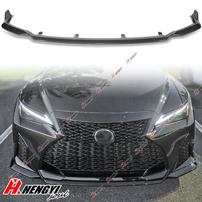 #ad For 2021 2024 Lexus IS350 F Sport Carbon V Style Front Bumper Spoiler Lip $80.74