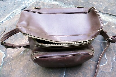 #ad Cheney Genuine Leather Hard Case Camera antique messenger bag made in England $35.55