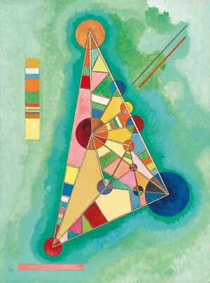 #ad Multi Colored Triangle : Wassily Kandinsky : Fine Art Print for Framing $68.00