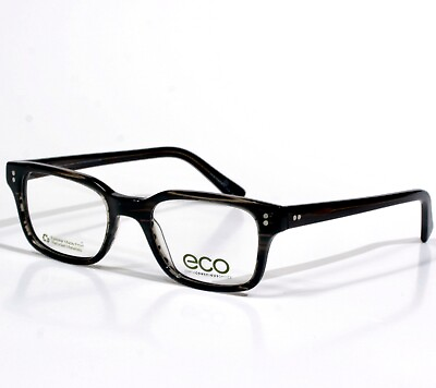 #ad New Eco by Modo Black Striped 1075 Full Rim 50 19.5 150 Eyeglasses #901 $49.99
