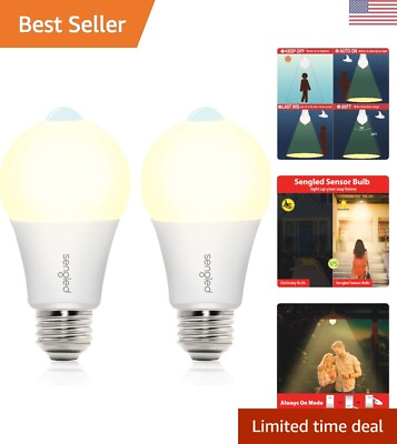 #ad Motion Sensor Light Bulb Soft White 11W 1200LM Built in Photocell Sensor $39.99