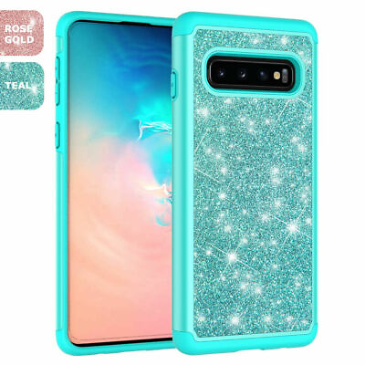 #ad For Samsung Galaxy S10 S10 Plus S10e Hard Phone Case Bling Glitter Armor Cover $7.64