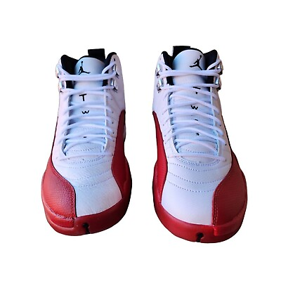 #ad Jordan 12 Retro quot;Cherryquot; White Red Nike Basketball Sneakers Men#x27;s Sz 12 NIB $295.00