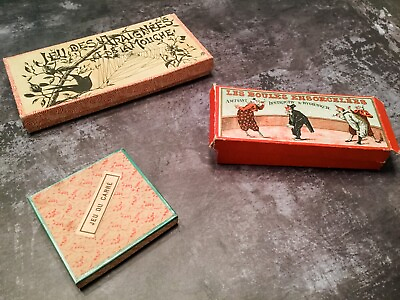 #ad Rare French Vintage Antique Games Set of 3 #2 $80.00