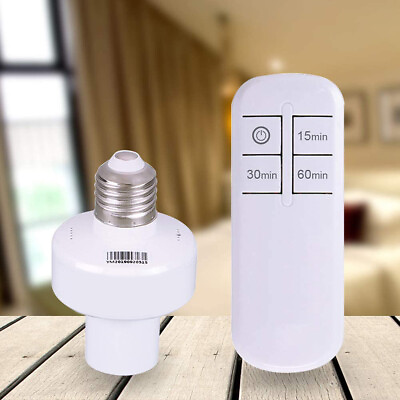 #ad 1 6x Remote Control Light Lamp Socket E26 E27 Screw Wireless Holder Bulb Switch $48.79