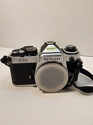 #ad Nikon FE2 35mm SLR Film Camera Silver Body only Untested Estate Item AS Is $166.19