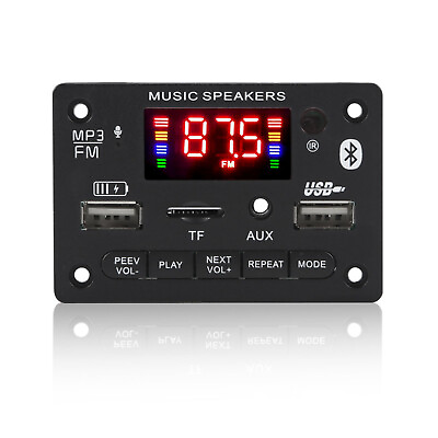 #ad FM Bluetooth Car Audio MP3 Decoder Board Remote Control Wireless TF Card Module $13.99