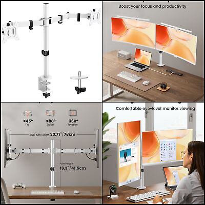 #ad Monitor Dual Mount Ergear Desk Arm Adjustable Fully Computer Stand up to 32 inch $51.97