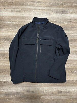 #ad Michael Kors Mens Zip Up Jacket Size 2XL Navy Black Pocket Extra Large READ $40.00