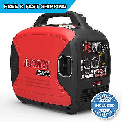 #ad A iPower 2000 Watt Ultra Quiet Portable Gasoline Inverter Generator SUA2000i $498.37