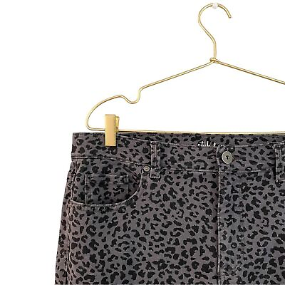 #ad Style amp; Co cheetah print women#x27;s Jeans straight leg Slimming pockets Grey $14.71