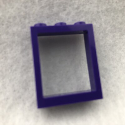 #ad LEGO 51239 Dark Purple Window 1 x 3 x 3 Flat Front x1 $0.99