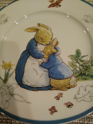 #ad BEATRIX POTTER Peter Rabbit 8quot; Porcelain Salad Plate NEW $14.49