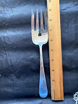 #ad Old Colony New by Gorham Sterling Large Serving Fork GREAT SHAPE READY TO USE $90.00