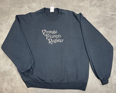 #ad VTG Black triumph register Automobile sweatshirt size L used $24.99