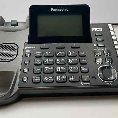 #ad Panasonic Link2cell Kx tg9581b Dect 6.0 Cordless Phone Black Corded cordless $68.00