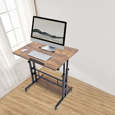 #ad 4 in1 Mobile Standing Laptop Desk Computer Desk Adjustable Stand Up Laptop Table $69.34