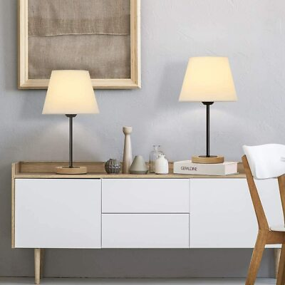 #ad Modern Table Lamp Set of 2 Livingroom Bedroom Desk Lamp Beside Nightstand Lamp $31.99