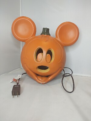 #ad Disney Mickey Mouse Jack O#x27; Lantern Pumpkin Halloween Home Decor $49.99