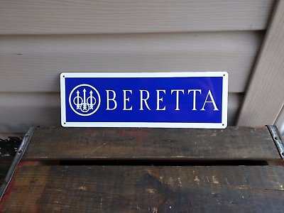 #ad BERETTA FIRE ARMS Metal Sign 9MM Hunting Shop Store 4x12 50043 $23.95