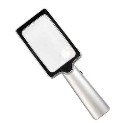 #ad 2X 8X Rectangular Magnifying Glass with 20LED Light f Reading Jewelry Appraisal $137.57