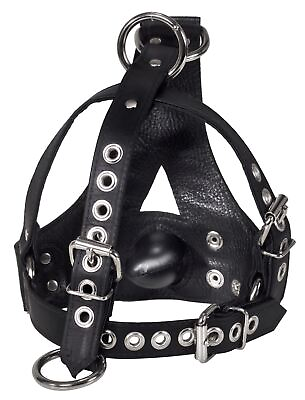 #ad Strict Leather Bishop Head Harness with Removable Gag $164.99
