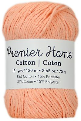 #ad Premier Yarns Home Cotton Yarn Solid Peach 38 5 $5.99